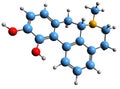3D image of Apomorphine skeletal formula