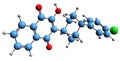 3D image of Atovaquone skeletal formula