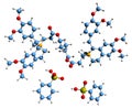 3D image of Atracurium besilate skeletal formula