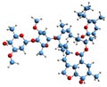 3D image of Avermectin B1a skeletal formula