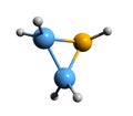 3D image of aziridine skeletal formula