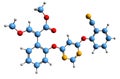 3D image of Azoxystrobin skeletal formula