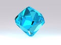 3D image of Azure Topaz - Clear Crystal on White Background