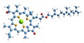 3D image of Bacteriochlorophyll c skeletal formula