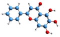 3D image of Baicalein skeletal formula