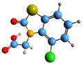 3D image of Benazolin skeletal formula