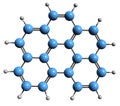 3D image of Benzo perylene skeletal formula