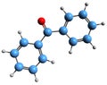 3D image of Benzophenone skeletal formula