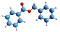 3D image of Benzyl benzoate skeletal formula