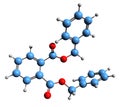 3D image of Benzyl butyl phthalate skeletal formula