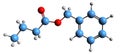3D image of Benzyl butyrate skeletal formula