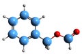 3D image of Benzyl formate skeletal formula