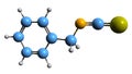 3D image of Benzyl isothiocyanate skeletal formula