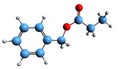 3D image of Benzyl propanoate skeletal formula