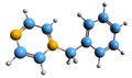 3D image of Benzylpiperazine skeletal formula