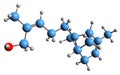 3D image of Bergamotol skeletal formula