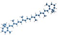 3D image of beta-carotene skeletal formula