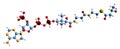 3D image of beta-Hydroxybutyryl-CoA skeletal formula