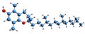 3D image of beta tocotrienol skeletal formula