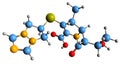 3D image of Biapenem skeletal formula