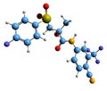 3D image of Bicalutamide skeletal formula