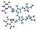 3D image of Bilirubin diglucuronide skeletal formula