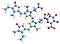 3D image of Bilirubin glucuronide skeletal formula