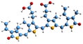 3D image of Biliverdin skeletal formula