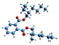 3D image of Bis 2-ethylhexyl phthalate skeletal formula
