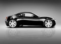 3D Image of Black Sport Car