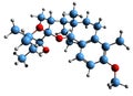 3D image of Blazeispirol skeletal formula