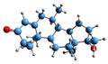 3D image of Bolasterone skeletal formula