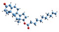 3D image of Boldenone undecylenate skeletal formula