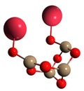 3D image of Borax skeletal formula