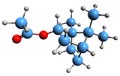 3D image of Bornyl acetate skeletal formula