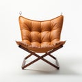 3d Image Of Bouroullec Lounge Chair In Tan Leather Royalty Free Stock Photo