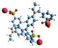 3D image of Brilliant blue FCF skeletal formula