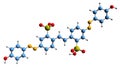 3D image of Brilliant Yellow skeletal formula