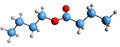 3D image of Butyl butyrate skeletal formula