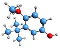 3D image of Butylated hydroxyanisole skeletal formula