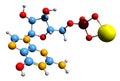 3D image of Calcium guanylate skeletal formula