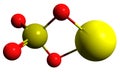 3D image of Calcium sulfate skeletal formula