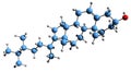 3D image of campesterol skeletal formula Royalty Free Stock Photo