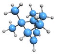 3D image of Camphene skeletal formula Royalty Free Stock Photo