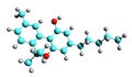 3D image of cannabinol skeletal formula