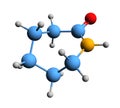 3D image of caprolactam skeletal formula