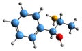 3D image of Cathine skeletal formula