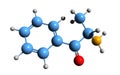 3D image of cathinone skeletal formula