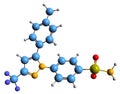 3D image of Celecoxib skeletal formula Royalty Free Stock Photo