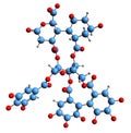3D image of Chebulagic acid skeletal formula